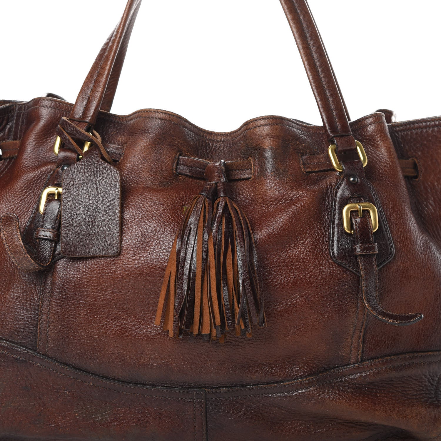Prada Deerskin Tote Bruciato 8 of 19