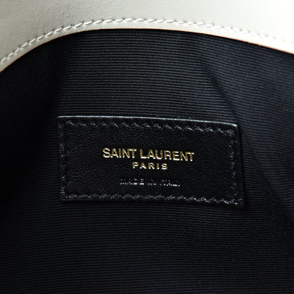 Saint Laurent Smooth Shiny Calfskin Uptown Pouch Crema Soft 6 of 8