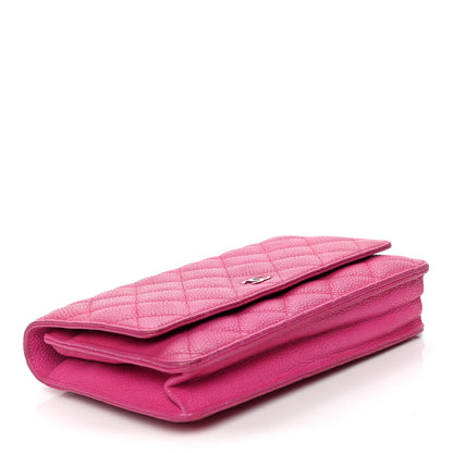 Chanel Caviar Quilted Wallet on Chain WOC Pink 4 of 12