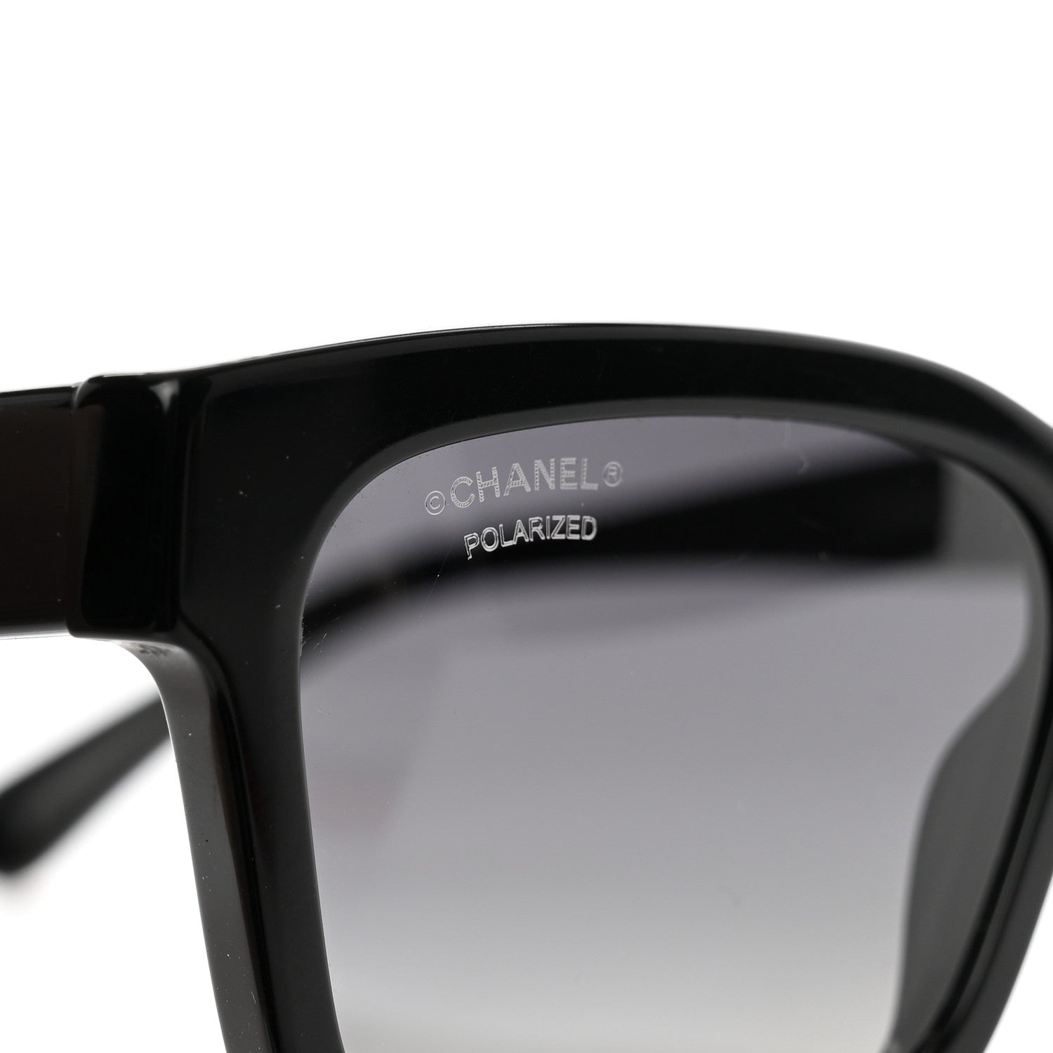 Chanel Acetate Polarized Square Sunglasses 5417 Black 7 of 9
