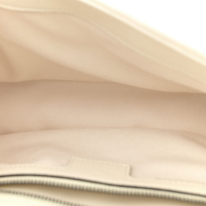 Gucci Calfskin Matelasse Double G Studs Small Torchon GG Marmont Shoulder Bag Mystic White 5 of 10