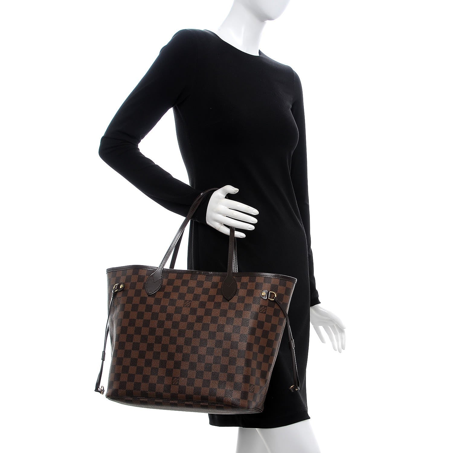 Louis Vuitton Damier Ebene Neo Neverfull MM Rose Ballerine 2 of 17