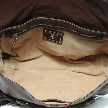 Prada Soft Calf Flap Shoulder Bag Nocciolo 5 of 8