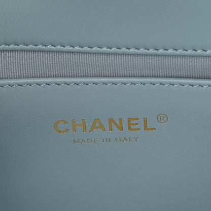 Chanel Lambskin Quilted Mini Flap Light Blue 6 of 10