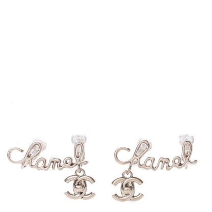 Chanel Metal Logo CC Turnlock Clip On Earrings Gold 1 of 4