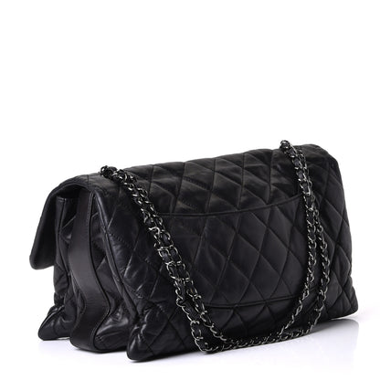 Chanel Lambskin Quilted Maxi Chanel 3 Flap Black 2 of 6