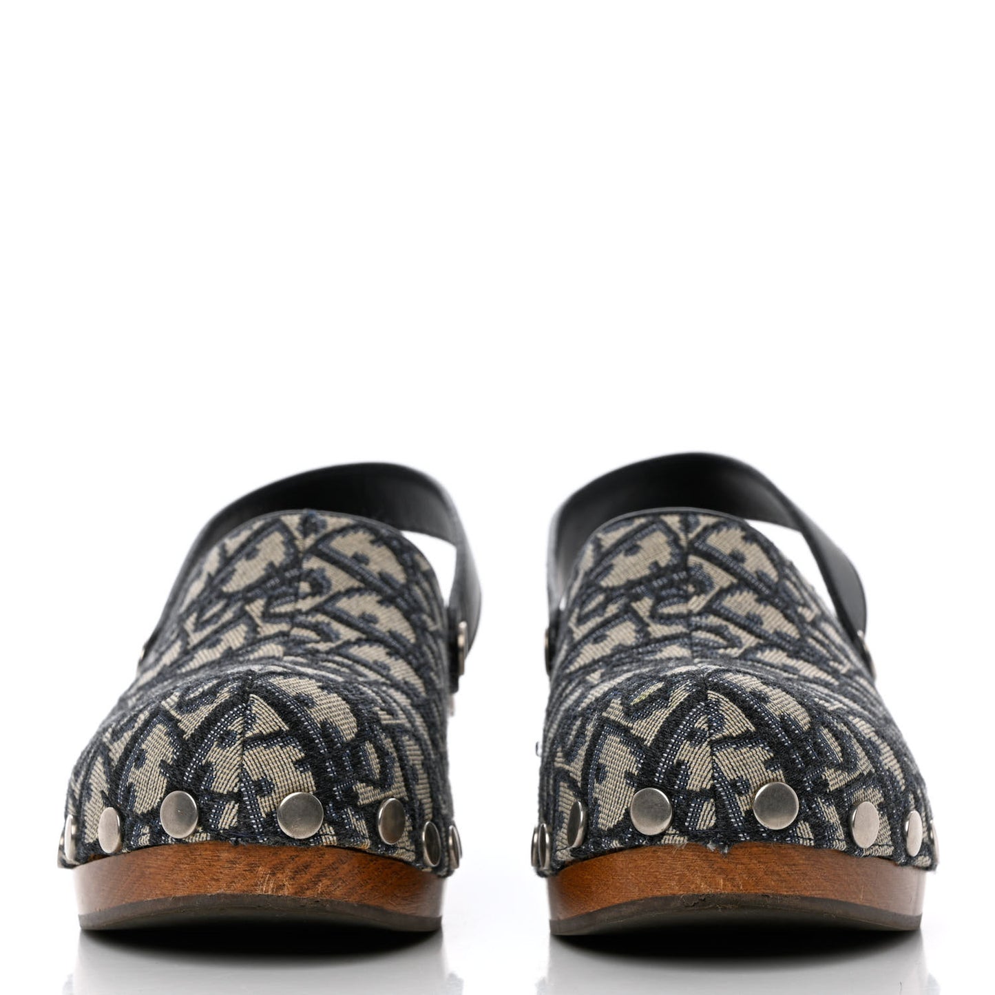 Canvas Oblique Diorquake 20mm Slingback Clogs 38 Deep Blue