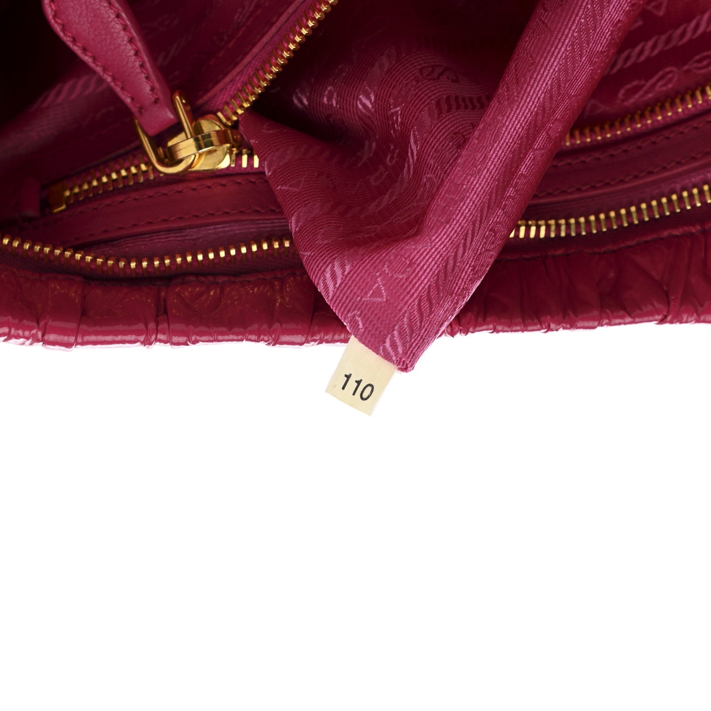 Nappa Gaufre Ruched Clutch Begonia