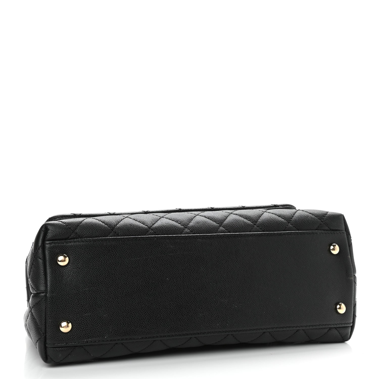 Chanel Caviar Lizard Embossed Quilted Small Coco Handle Flap Black 4 of 11