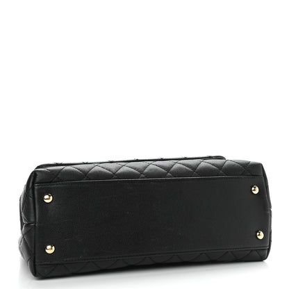 Chanel Caviar Lizard Embossed Quilted Small Coco Handle Flap Black 4 of 11