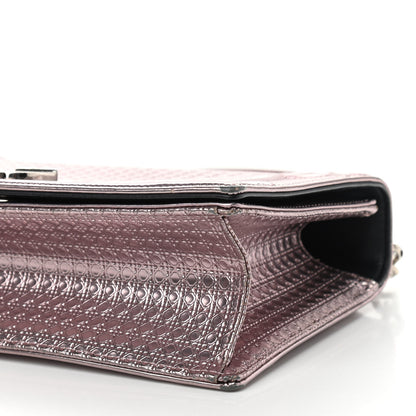Christian Dior Metallic Patent Micro-Cannage Medium Diorama Flap Bag Pink 7 of 8