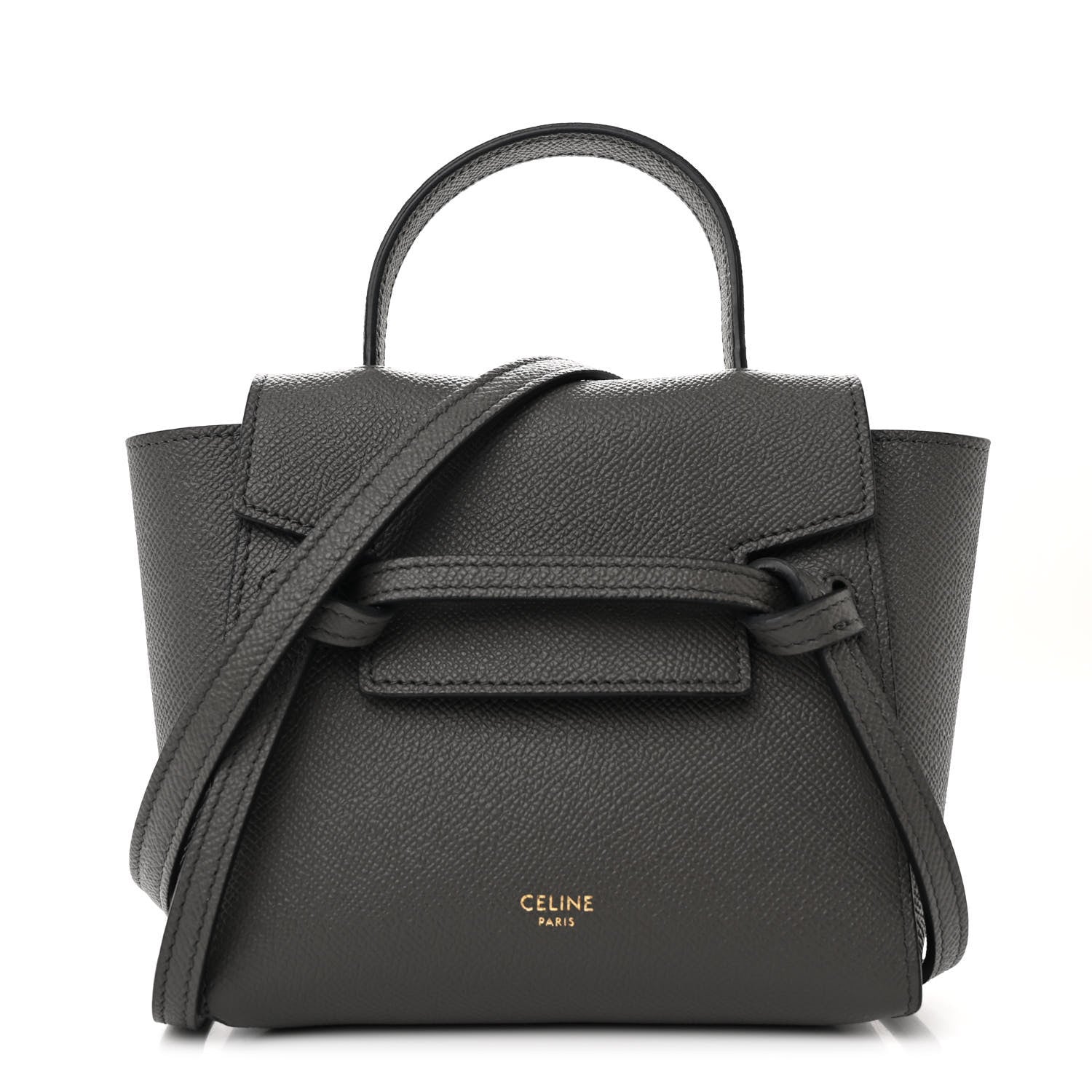 Celine Grained Calfskin Pico Belt Bag Grey 1 of 10
