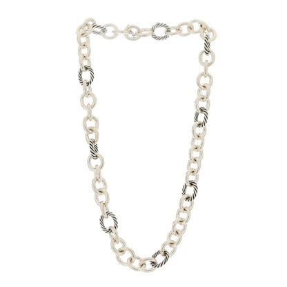 David Yurman Sterling Silver 12mm Oval Link Necklace 2 of 4