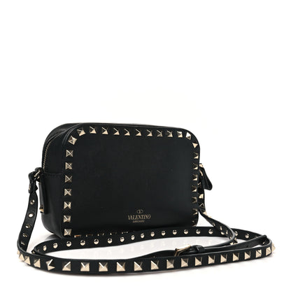 Valentino Garavani Calfskin Rockstud Camera Crossbody Bag Black 3 of 9