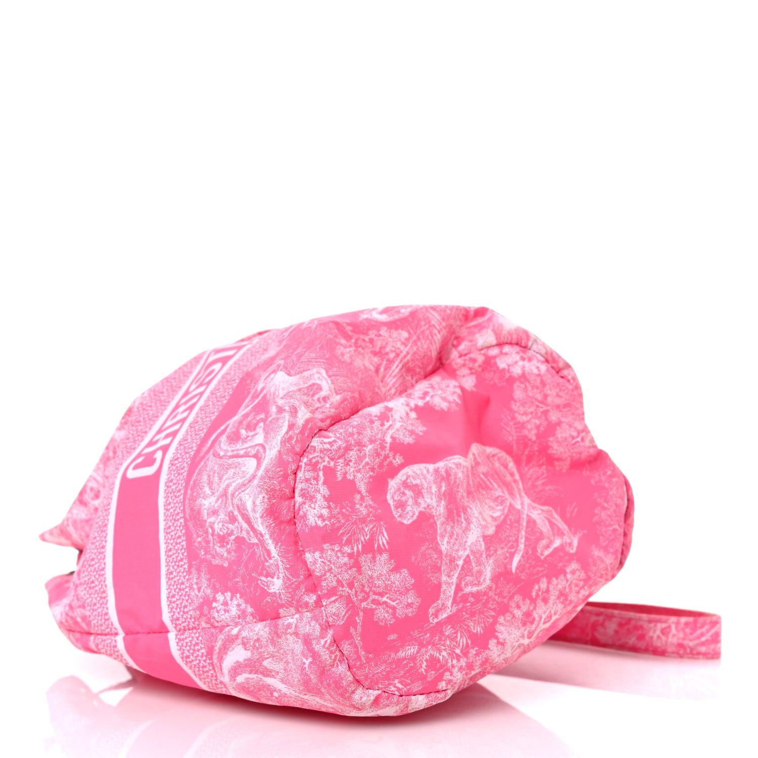 Christian Dior Technical Fabric Embroidered Toile De Jouy DiorTravel Pouch Fuchsia 3 of 11