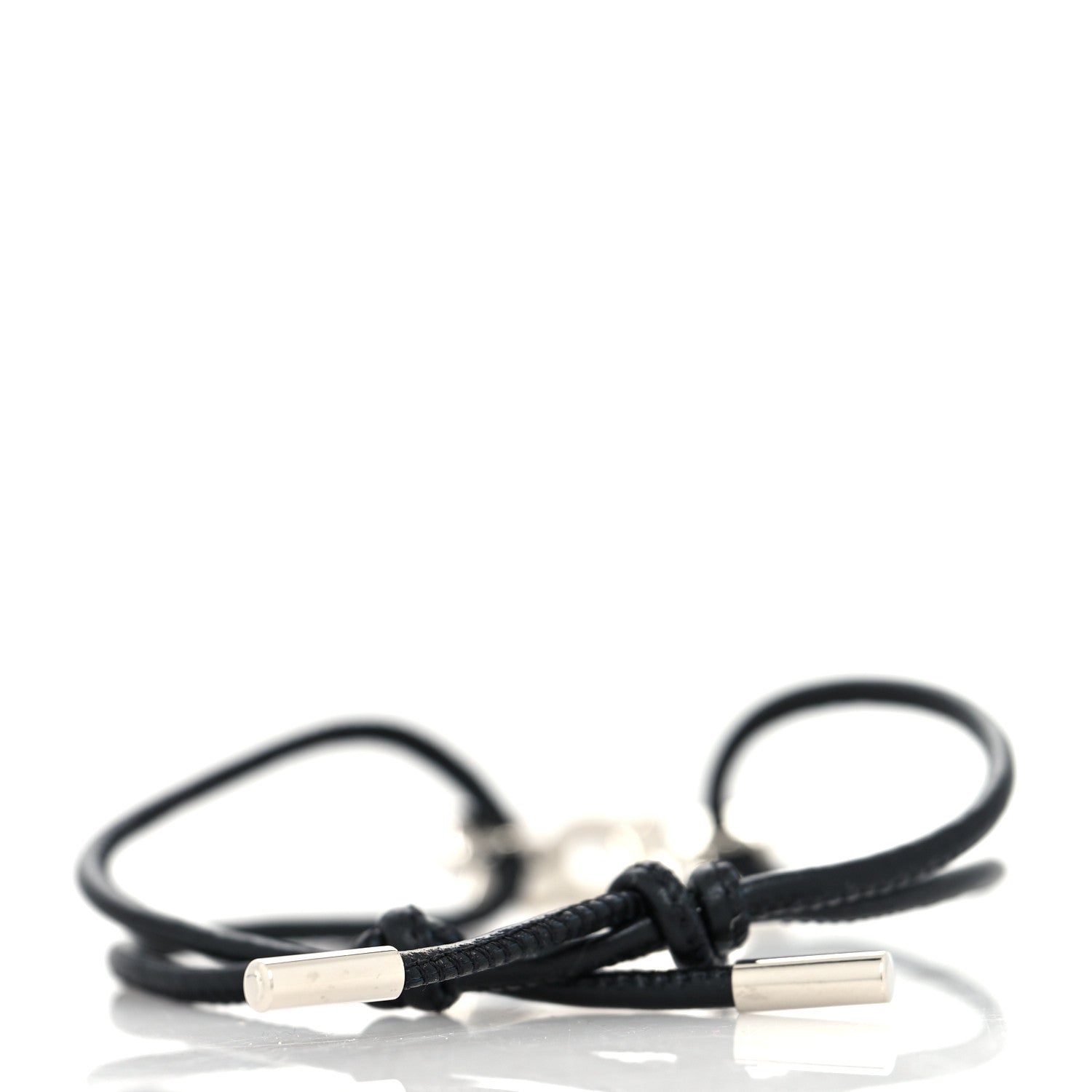 Christian Dior Calfskin Dior Logo Bracelet Silver 2 of 4