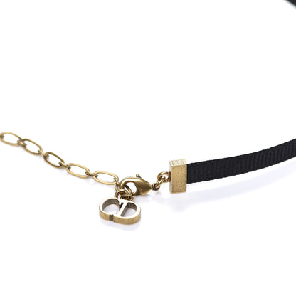 Christian Dior Grosgrain Ribbon J'Adior Logo Choker Necklace Black 5 of 6