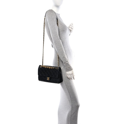 Chanel Lambskin Quilted Chaine Lettre Flap Black 2 of 11