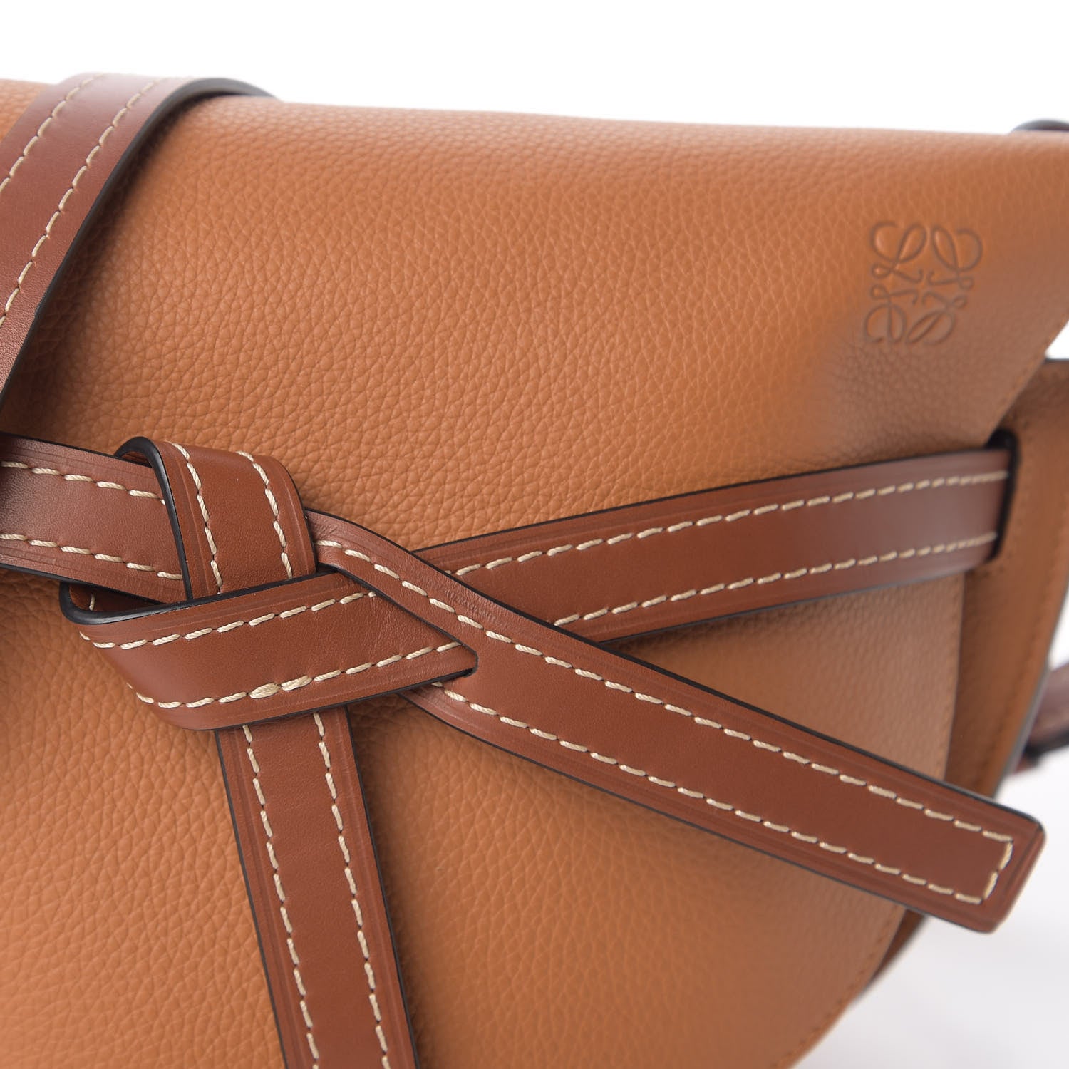 Loewe Grained Calfskin Small Gate Crossbody Bag Caramel Pecan 11 of 11