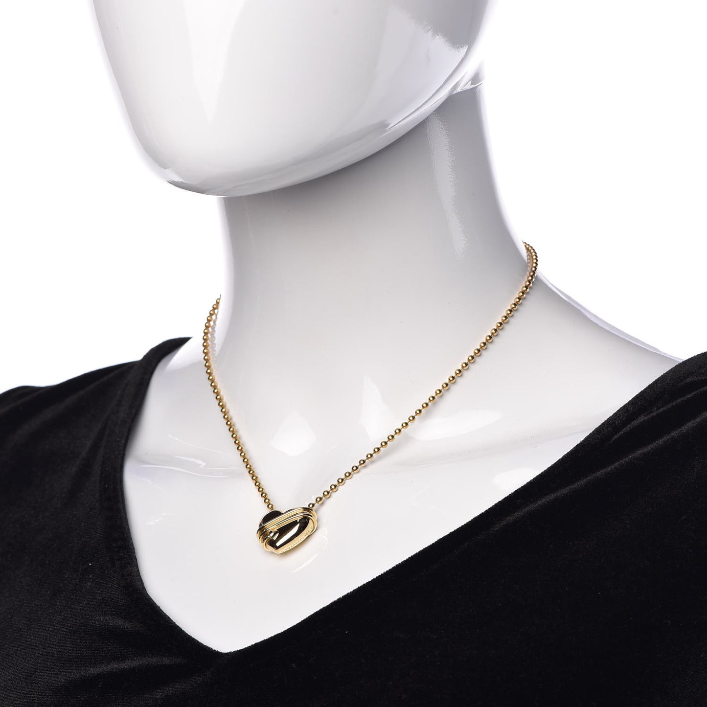 18K Yellow Gold Cupid's Arrow Heart Necklace