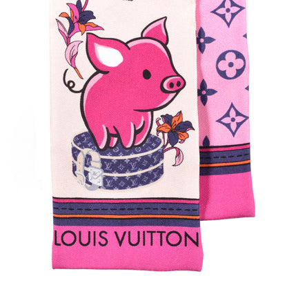 Louis Vuitton Silk Monogram Superstition Bandeau Rose 2 of 3