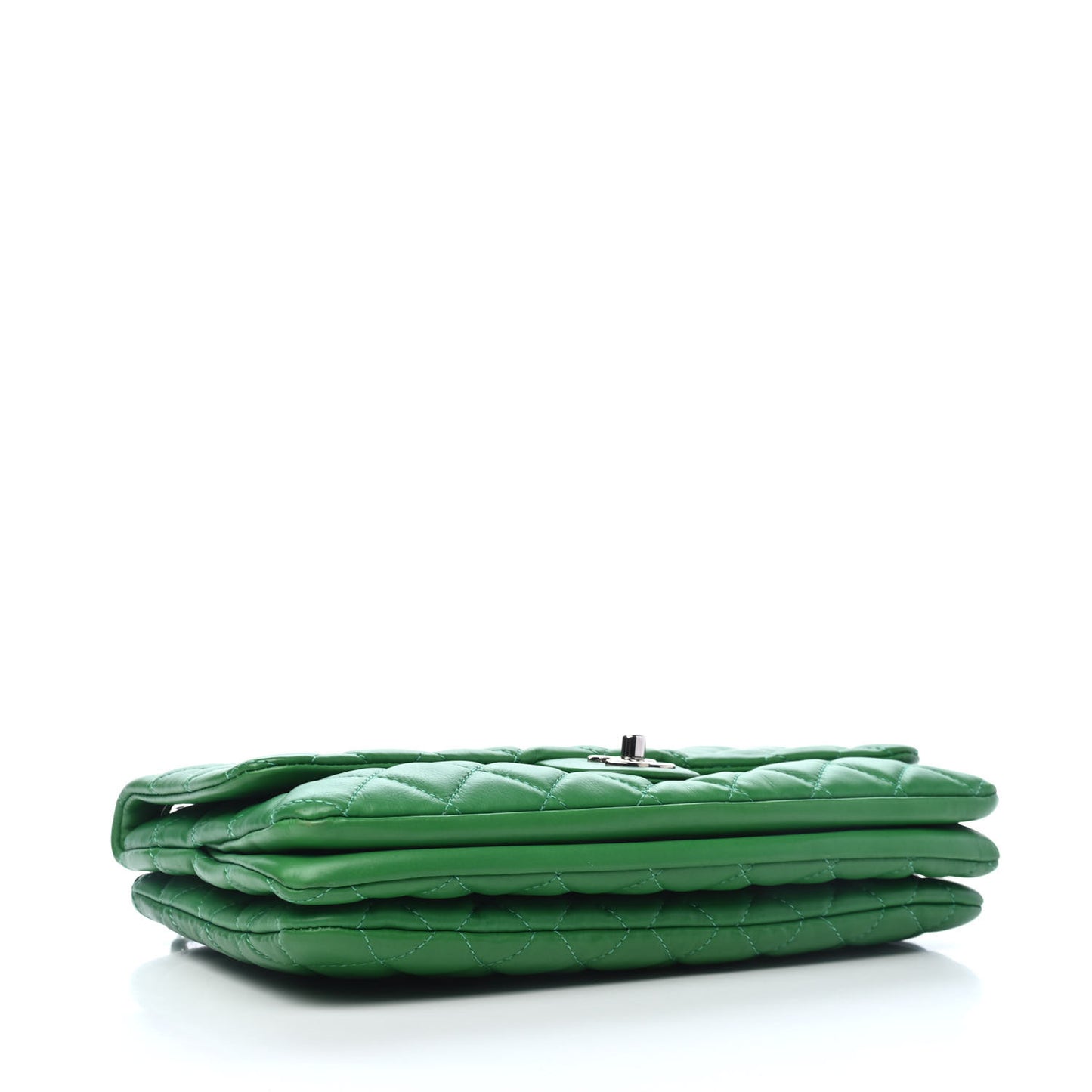 Calfskin Quilted Tender Touch Flap Bag Green
