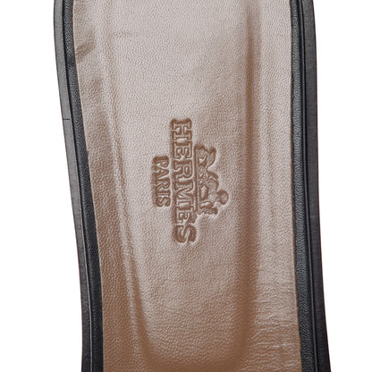 Hermes Box Calfskin Oran Sandals 42 Black 7 of 7