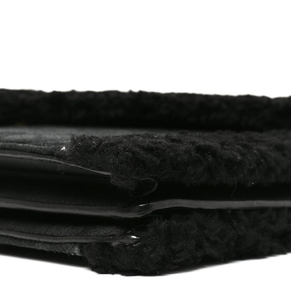 Saint Laurent Nubuck Shearling Quilted Medium Gaby Satchel Black 10 of 10