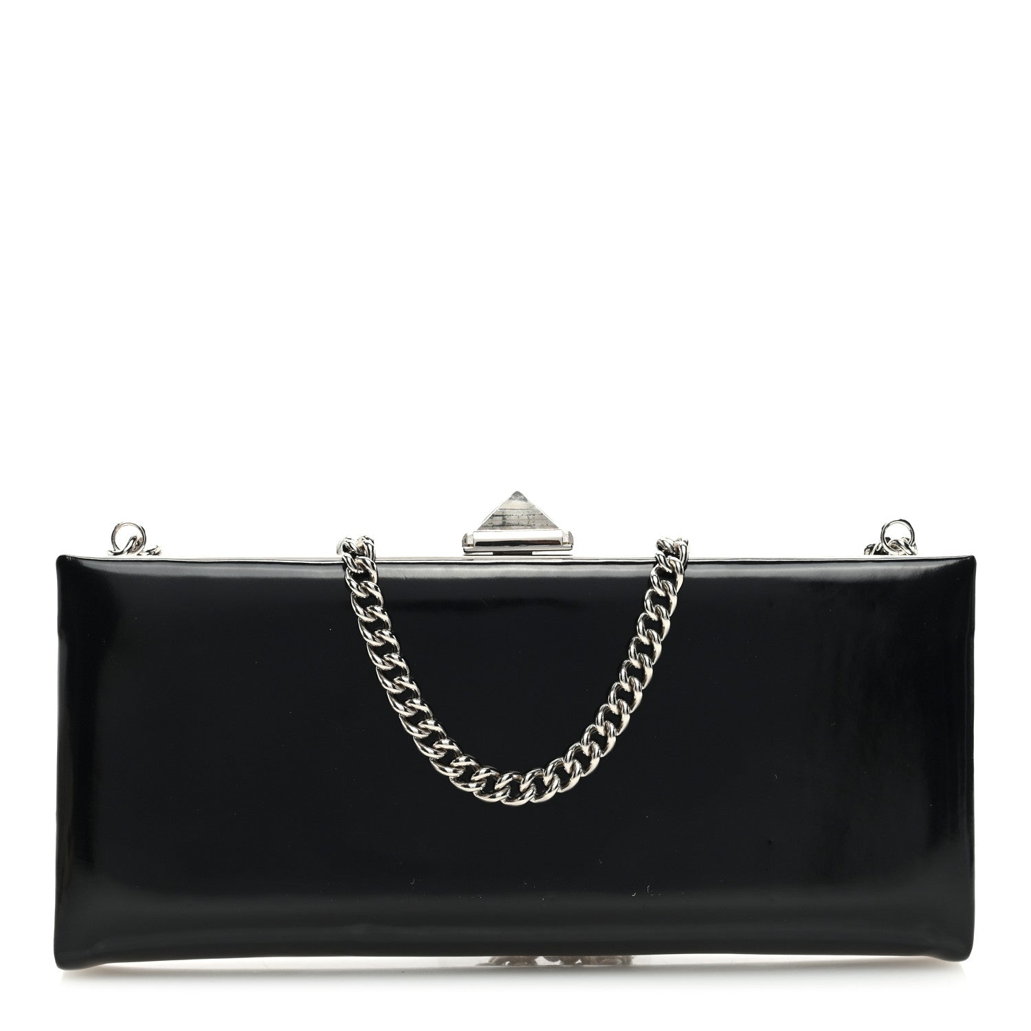 Christian Louboutin Patent Crystal Clutch Black 1 of 9