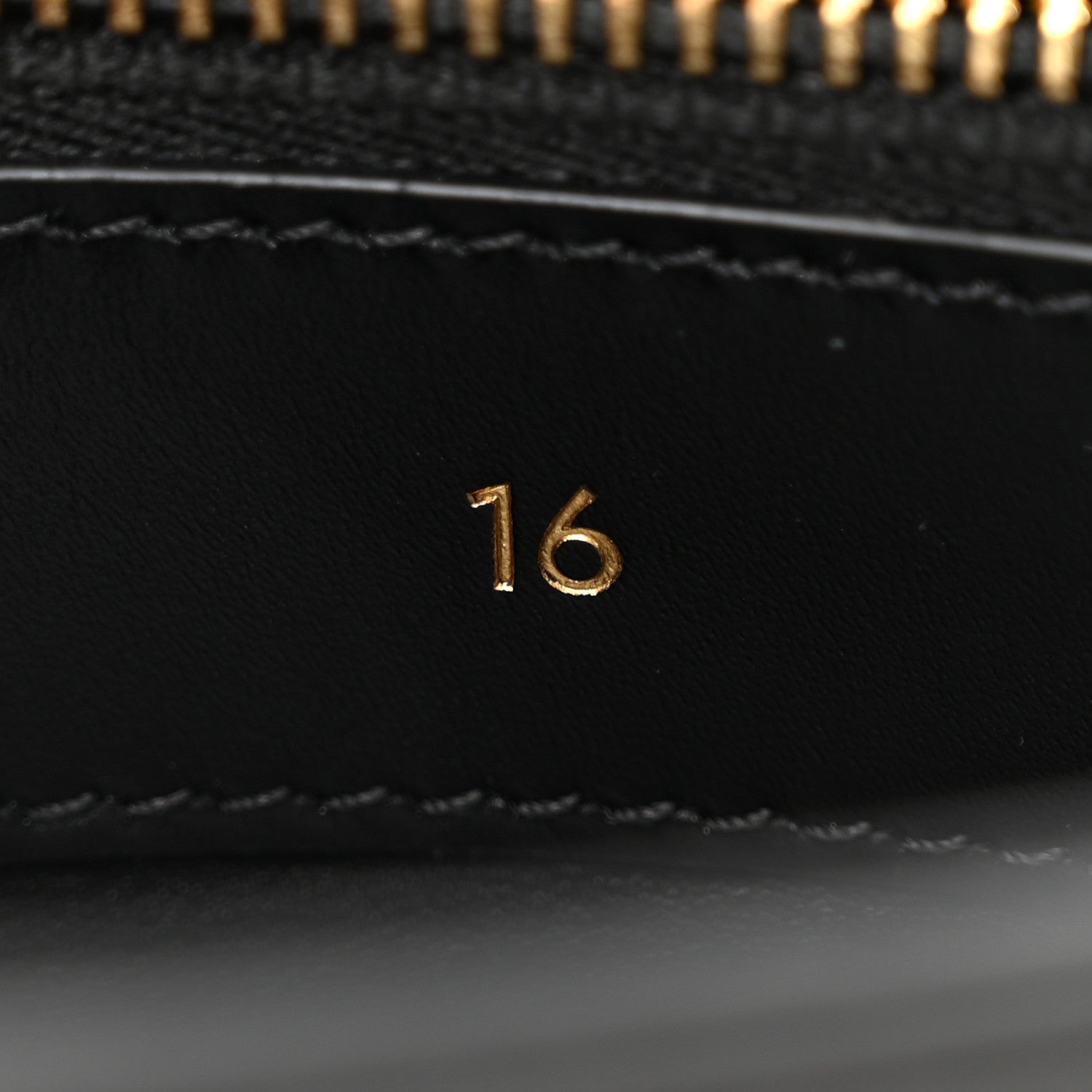 Celine Satinated Calfskin Mini 16 Top Handle Bag Black 8 of 11
