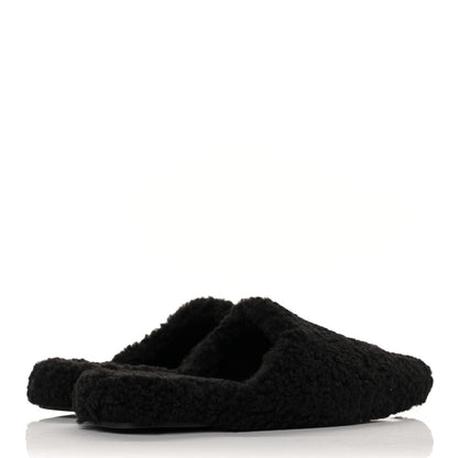 Balenciaga Faux Shearling Cosy BB Mules 38.5 Black 4 of 7