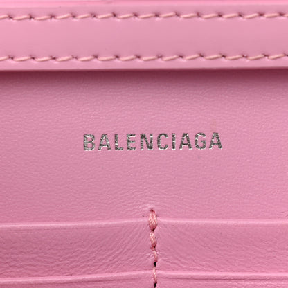 Balenciaga Shiny Box Calfskin Tonal B Hourglass Chain Bag Candy Pink 6 of 11