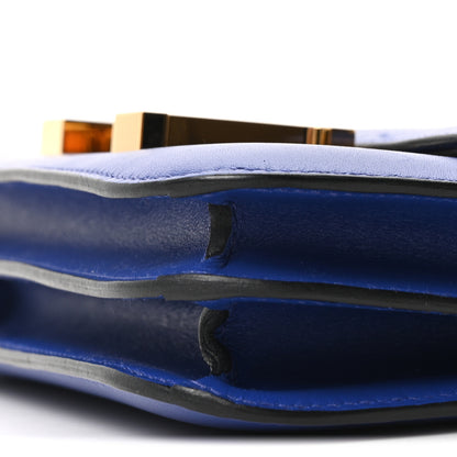 Hermes Tadelakt Constance 18 Bleu Electrique 10 of 10