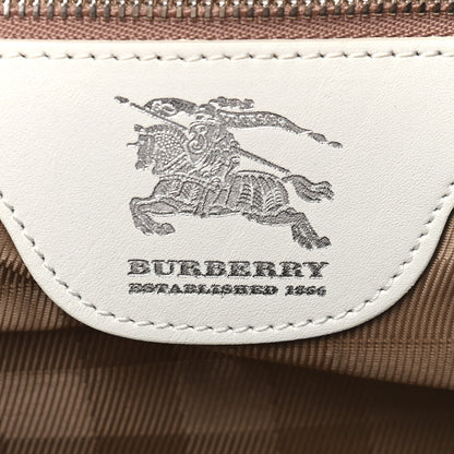 Burberry Calfskin Quilted Manor Satchel White 6 of 8