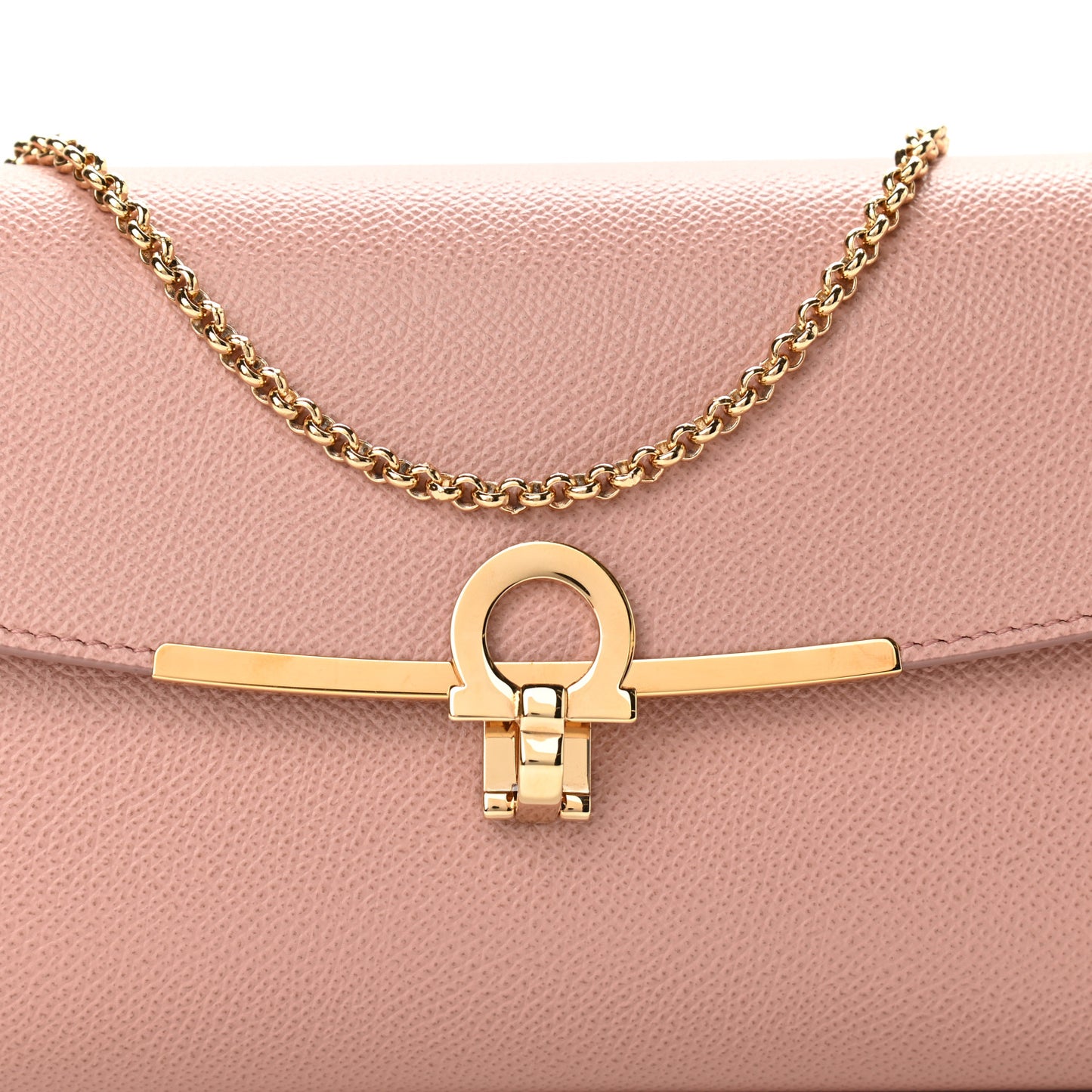 Hammered Calfskin Gancini Icona Mini Bag Pink