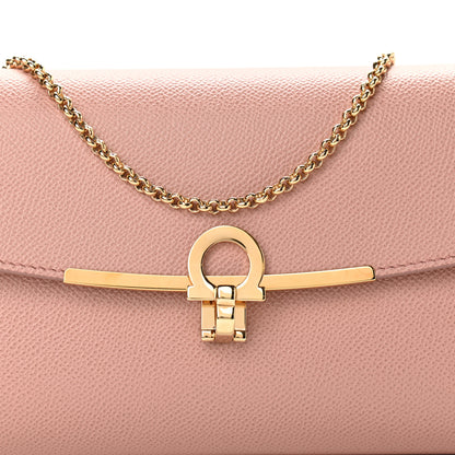 Salvatore Ferragamo Hammered Calfskin Gancini Icona Mini Bag Pink 7 of 9