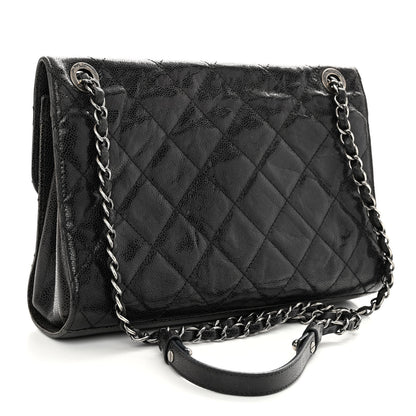 Chanel Crumpled Grained Calfskin Medium CC Crave Flap Black 3 of 11