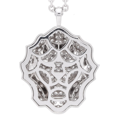 Chanel 18K White Gold Diamond Sous Le Signe du Lion Pendant Necklace 14 of 17