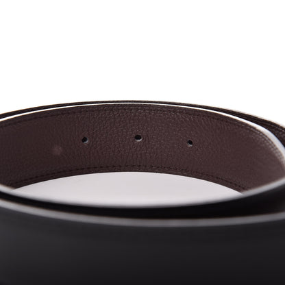Hermes Box Togo 32mm H Belt 80 Black Chocolate 4 of 6