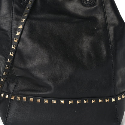 Valentino Garavani Calfskin Rockstud New Dome Bucket Tote Black 7 of 15