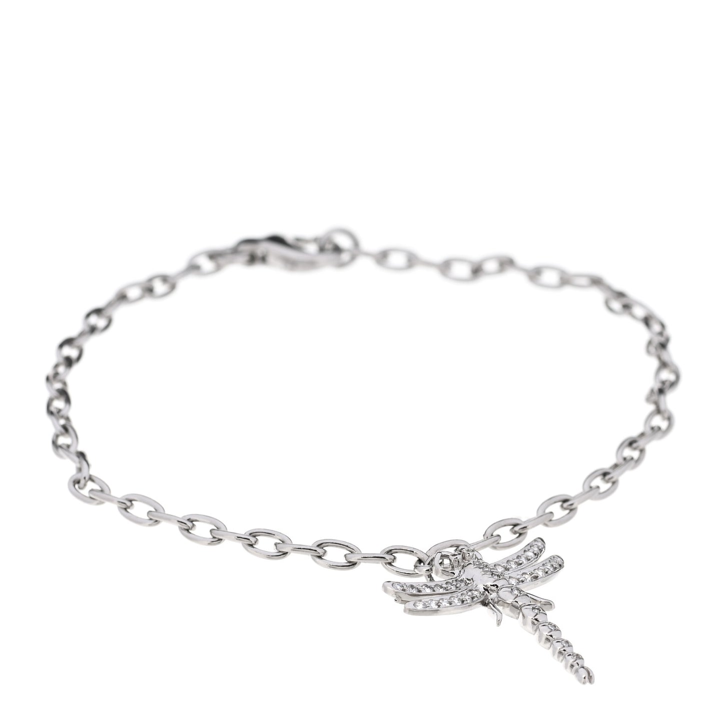 Platinum Diamond Dragonfly Bracelet