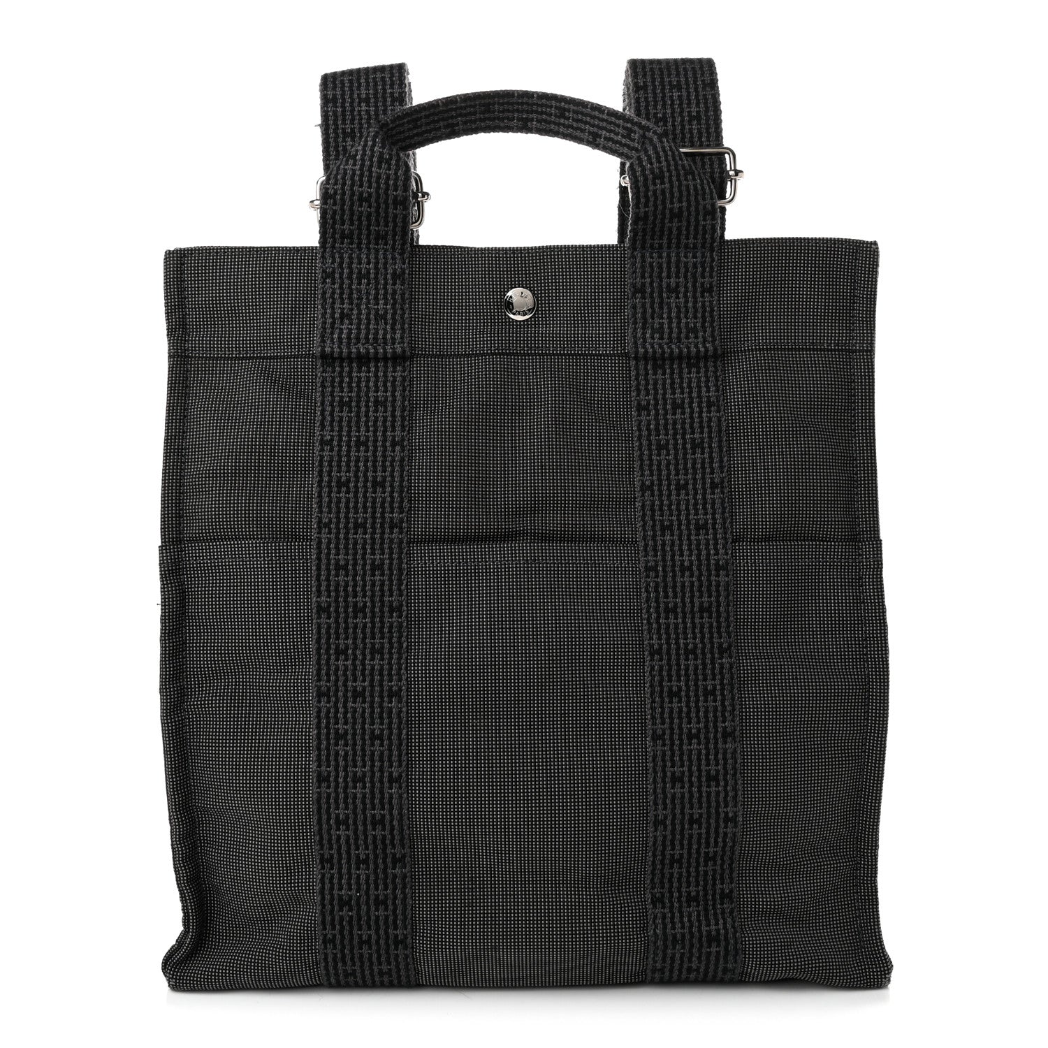 Hermes Canvas Herline Backpack Grey 1 of 10