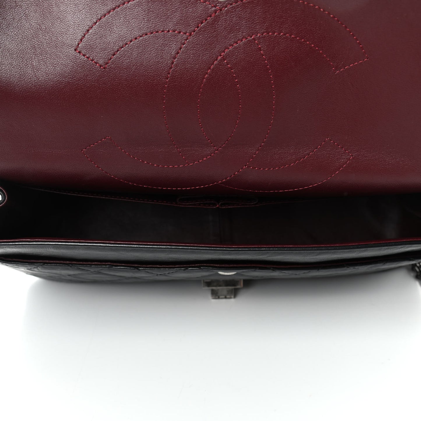 Aged Calfskin Quilted 2.55 Reissue 227 Flap Black