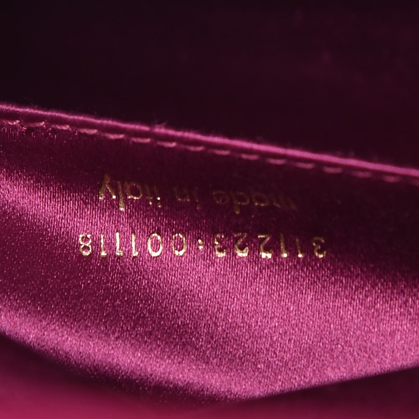 Textured Patent Large Belle De Jour Clutch Fuchsia