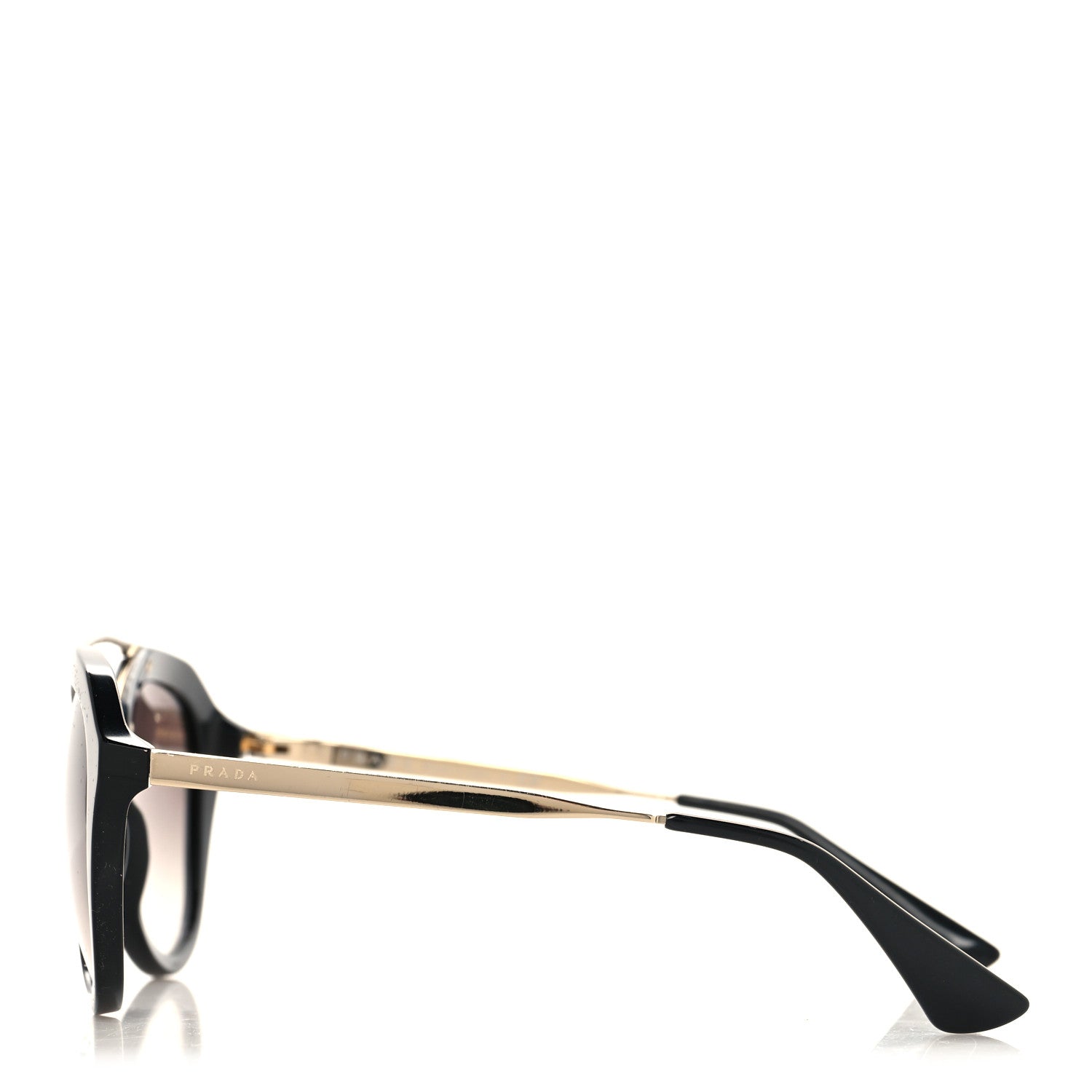 Prada Acetate Metal Cinema Sunglasses SPR 12Q Black 3 of 7