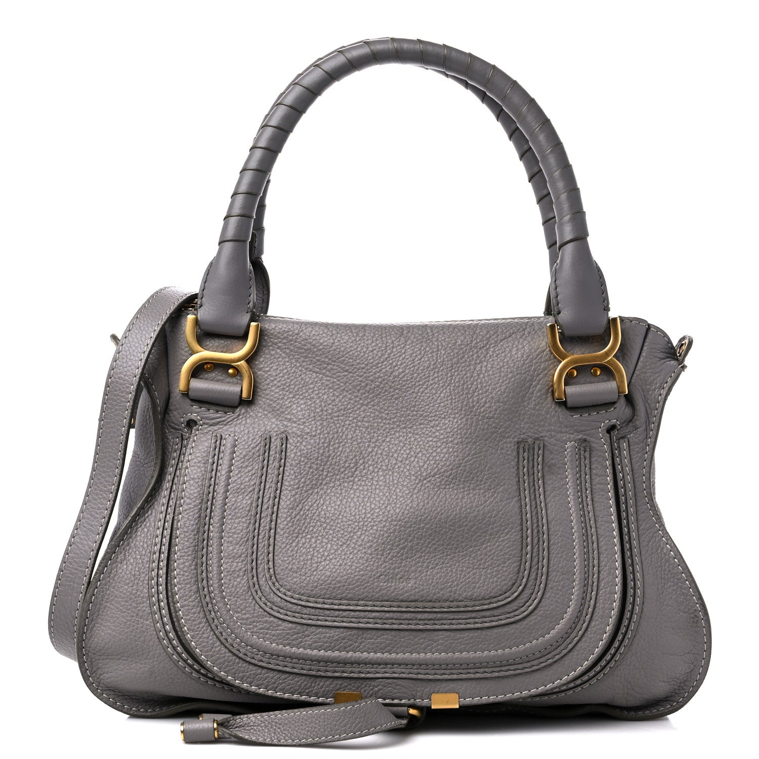 Chloe Calfskin Medium Marcie Satchel Cashmere Grey 1 of 15
