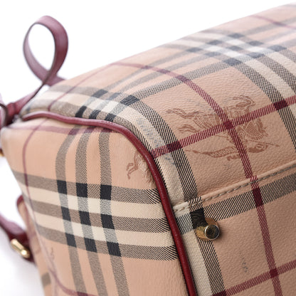 Burberry Haymarket Check Small Canterbury Tote Military Red 15 of 15