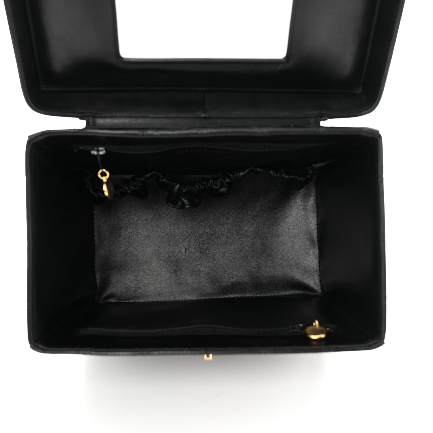 Chanel Calfskin Stitch Vanity Case Black 5 of 15