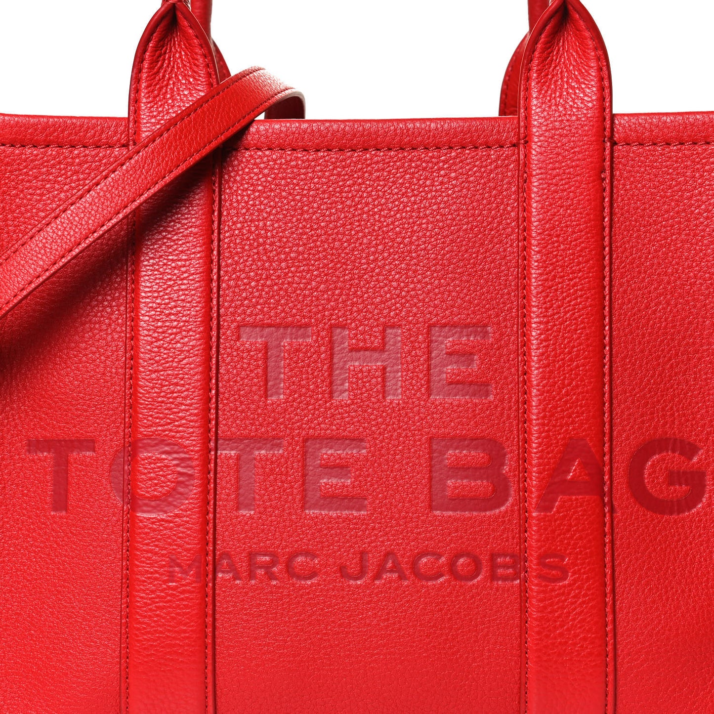 Grained Calfskin Medium The Tote Bag True Red