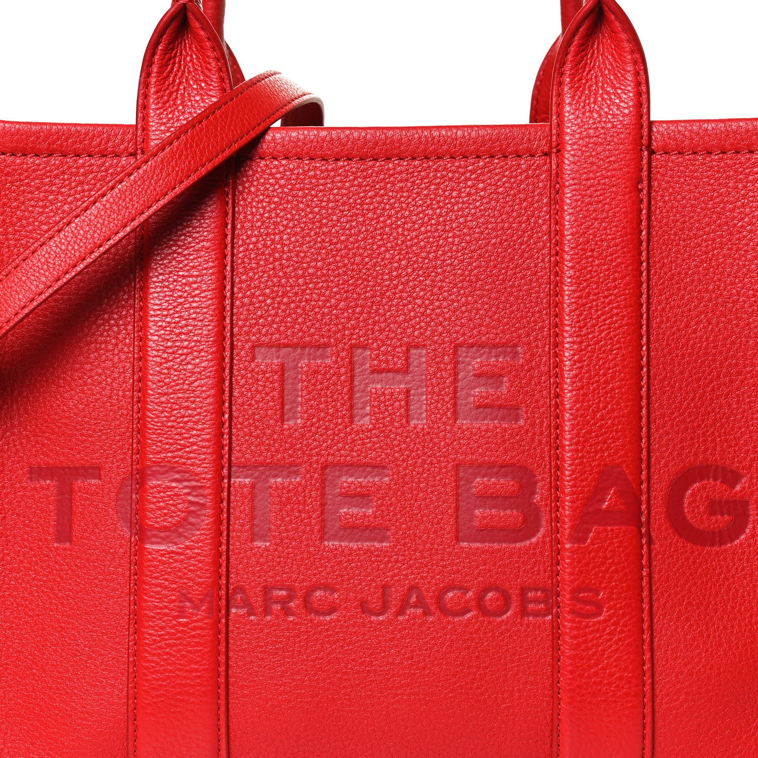 Marc Jacobs Grained Calfskin Medium The Tote Bag True Red 10 of 12